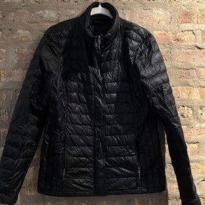 Light down packable jacket - light but does a good job of keeping you warm!